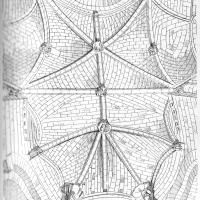 Abbaye Saint-Pierre d'Airvault - Interior, drawing of the ambulatory chapel vaulting
