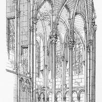 Cathédrale Saint-Étienne d'Auxerre - Perspective drawing of lady chapel from the ambulatory