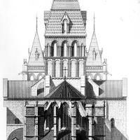 Collégiale Notre-Dame de Beaune - Exterior, drawing of east elevation
