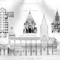 Collégiale Notre-Dame de Beaune - Sections and Elevations of church