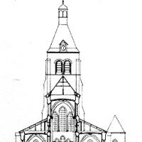 Église Notre-Dame de Boiscommun - Transverse section