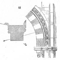 Église Saint-Pierre de Bourgogne - Drawing, detail of arch molding