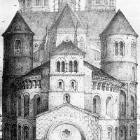 Cathédrale Saint-Bénigne de Dijon - Drawing, resonstruction of the east end rotunda