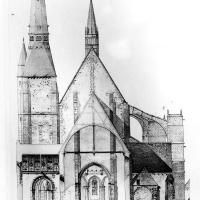 Église Saint-Pierre-Saint-Paul de Gallardon - Drawing, transverse section