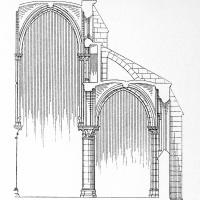 Église de la Nativité de la Sainte-Vierge de Jouy-le-Moutier - Drawing, transverse section