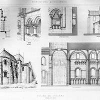 Église Saint-Michel de Juziers - Floorplan, section, drawings (plate 12)