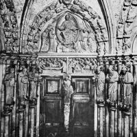 Cathédrale Notre-Dame de Lausanne - Exterior, western frontispiece, central portal, in 1939