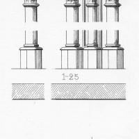 Cathédrale Saint-Julien du Mans - Triforium column sections and elevation