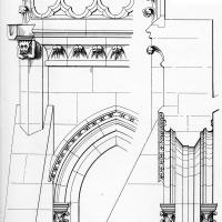 Cathédrale Saint-Julien du Mans - Details of arch
