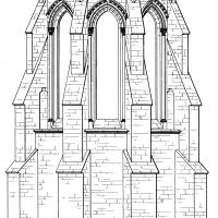 Cathédrale Saint-Julien du Mans - Elevation of radiating chapel