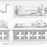 Cathédrale Saint-Julien du Mans - Drawing of tomb