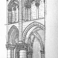 Cathédrale Saint-Pierre de Lisieux - Perspective drawing of nave