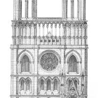 Collégiale Notre-Dame de Mantes-la-Jolie - Western frontispiece elevation