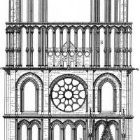 Collégiale Notre-Dame de Mantes-la-Jolie - Western frontispiece elevation