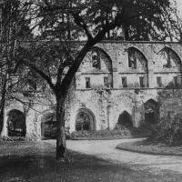 Abbaye de Mortemer - Ruins of abbaye, nave wall