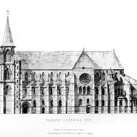 Église Notre-Dame - Drawing, longitudinal elevation, south side