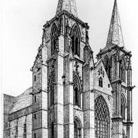 Église Notre-Dame - Drawing, northwest perspective