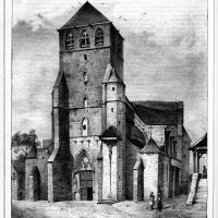 Église Saint-Pierre-és-Liens de Mussy-sur-Seine - Drawing, western frontispiece