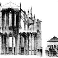 Cathédrale Saint-Just-Saint-Pasteur de Narbonne - Drawing, transverse section