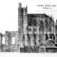 Cathédrale Saint-Just-Saint-Pasteur de Narbonne - Drawing, elevation from the south