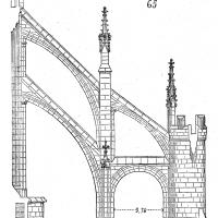 Cathédrale Saint-Just-Saint-Pasteur de Narbonne - Drawing, elevation of buttress