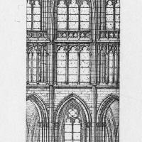 Cathédrale Saint-Cyr-Sainte-Juiliette de Nevers - Drawing, interior elevation of choir chapel
