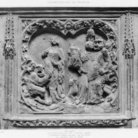 Cathédrale Notre-Dame de Paris - Exterior, north chevet, sculpture reliefef of the legend of the Theophilus