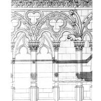 Cathédrale Notre-Dame de Paris - Drawing, western frontispiece, sculptural details