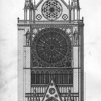 Cathédrale Notre-Dame de Paris - Drawing, transept elevation