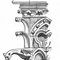 Cathédrale Notre-Dame de Paris - Drawing, gargoyle and tracery detail