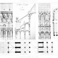 Cathédrale Notre-Dame de Paris - Drawing, floorplans, sections and elevations