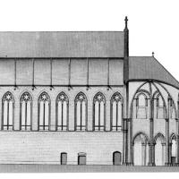 Église Saint-Martin-des-Champs - Drawing, longitudinal elevation