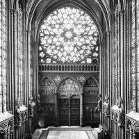 Sainte-Chapelle - Interior, upper chapel, rose window looking west