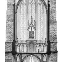 Sainte-Chapelle - Drawing, transverse section and elevation