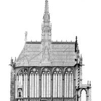 Sainte-Chapelle - Drawing, longitudinal section