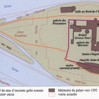 Sainte-Chapelle - Site plan from 1292