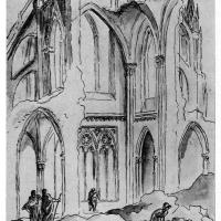 Église Saint-Louis de Poissy - Drawing, southern transept by Lelu