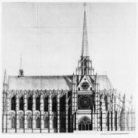 Église Saint-Louis de Poissy - South elevation, drawing by R. de Cotte