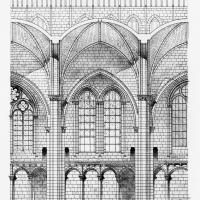 Cathédrale Saint-Pierre de Poitiers - Longitidinal section of the nave
