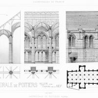 Cathédrale Saint-Pierre de Poitiers - Sections, floorplans and elevations