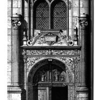 Cathédrale Saint-Maclou de Pontoise - Drawing of the north crossing portal by L. Guellier, published in Monographie de Saint-Maclou de Pontoise