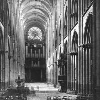 Cathédrale Notre-Dame de Rouen - Interior: View West from the Nave to the Rose Window and Organ