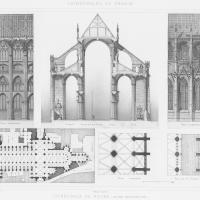 Cathédrale Notre-Dame de Rouen - Floorplans, sections and elevations