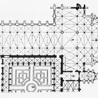 Abbaye de Royaumont - Floorplan of abbey church