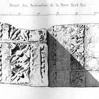 Collégiale Saint-Aignan de Saint-Aignan - Drawing, detail of northeast portal archivolts