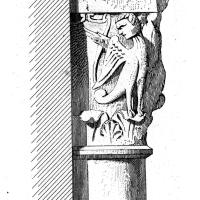 Collégiale Saint-Aignan de Saint-Aignan - Drawing, capital of nave column