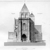 Collégiale Saint-Aignan de Saint-Aignan - Drawing, western frontispiece