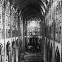 Basilique de Saint-Denis - Interior, nave looking east from gallery level