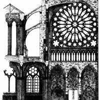 Basilique de Saint-Denis - Drawing, interior, north transept elevation