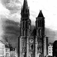 Basilique de Saint-Denis - Drawing, western frontispiece